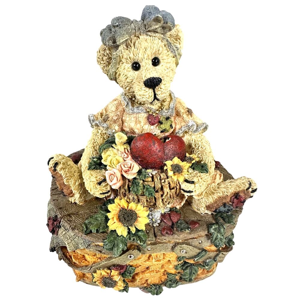 Boyds Bears Bearstone "Justina the Message Bearer" SF Music Box 2769SF 2E2369